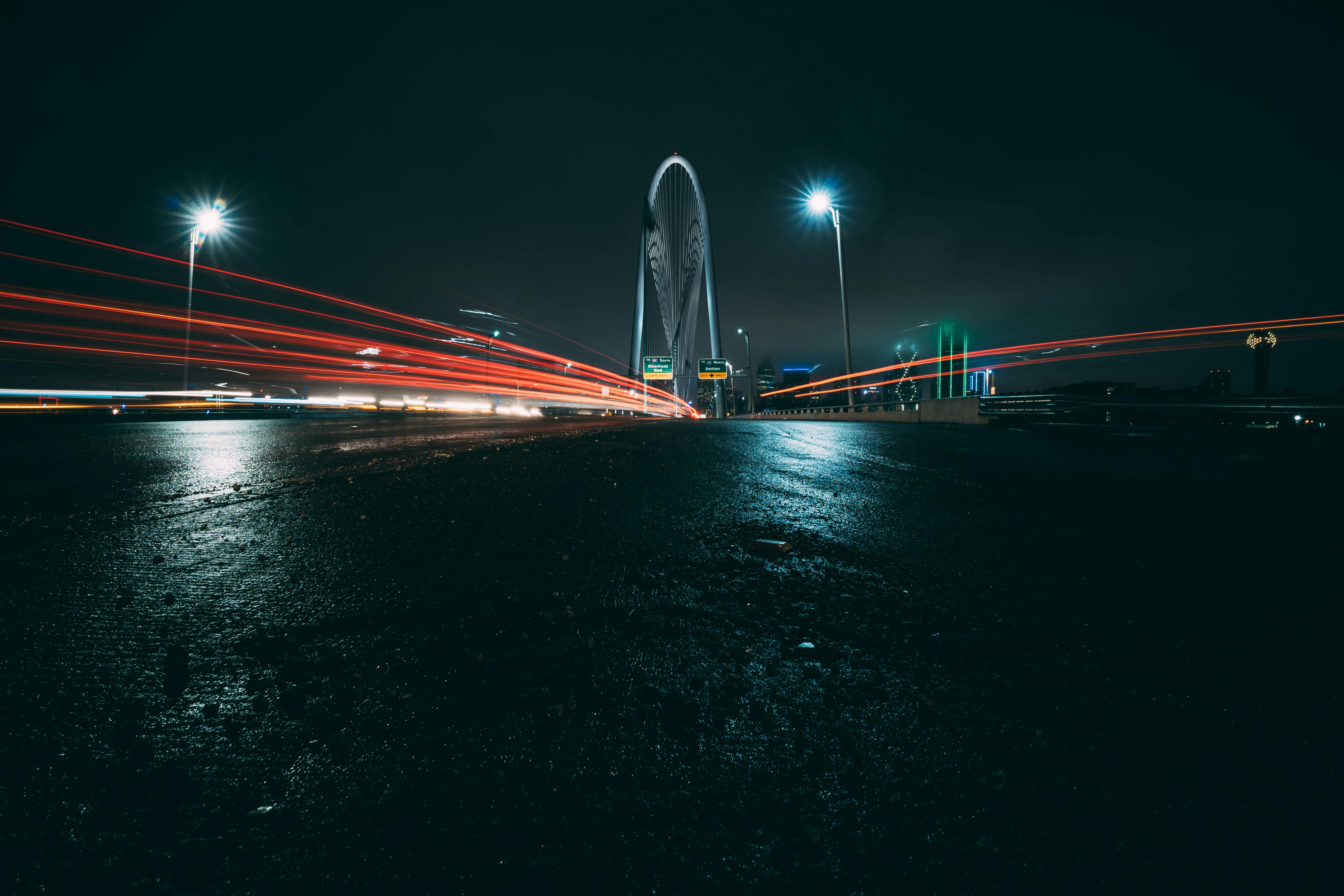 Dynamic cityscape with light trails representing data flow and community insights